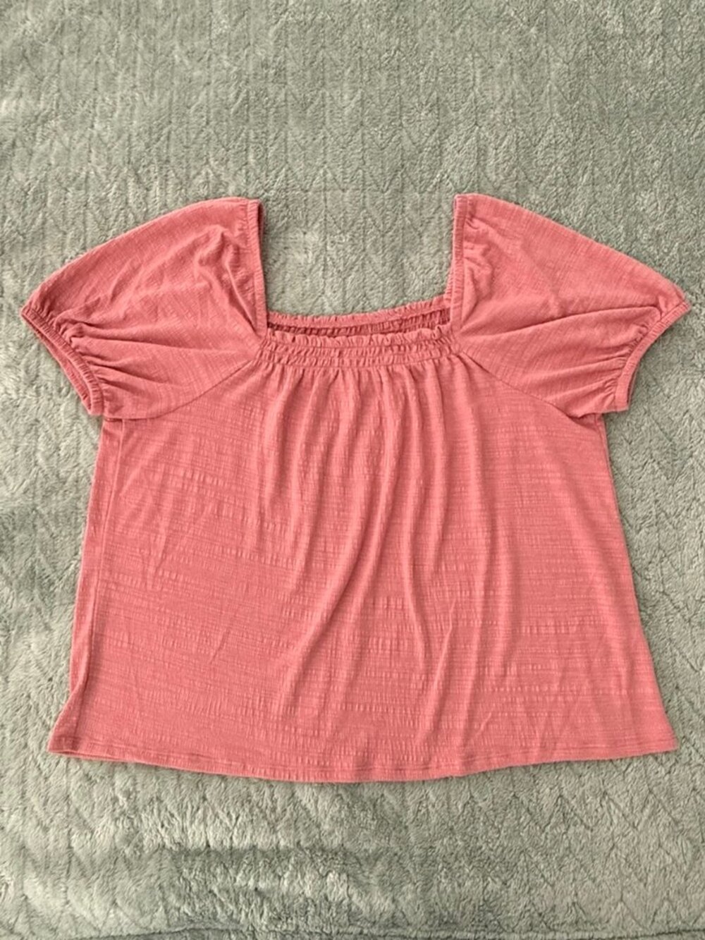 Wonderly Women's Short Sleeve Square Neck Top Size XL/XXL Like New